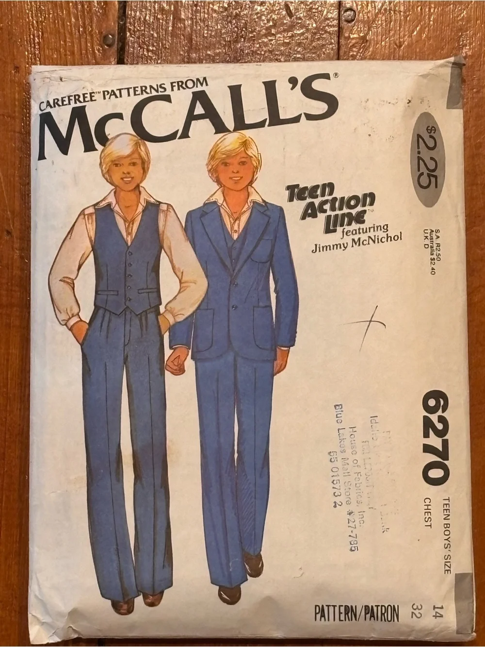 Vintage 1978 McCall’s 6270 Jimmy McNichol Suit Pattern COMPLETE Sz 14
